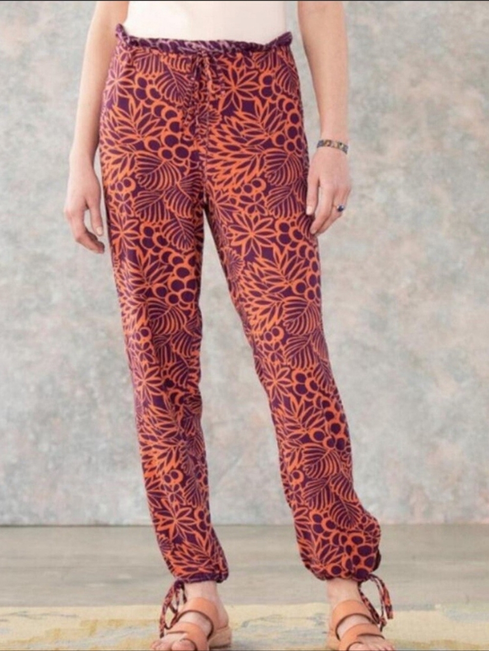 Sundance Paradise Tropical Drawstring Pant Medium